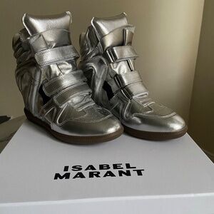 Isabel Marant Bekett Sneaker Gun Metal Silver